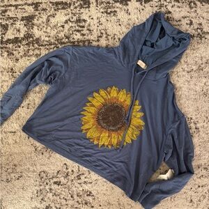 Alter’d State lightweight cropped sunflower hoodie medium